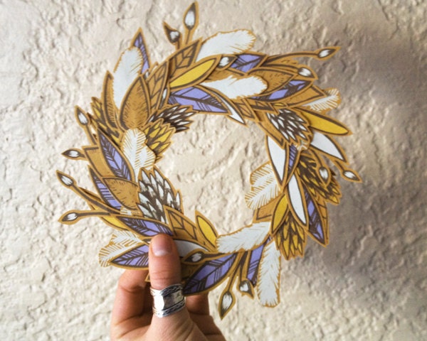 Handmade Cut Paper Wreath