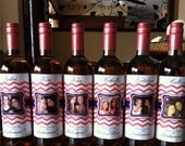 Private Listing for idoclaudiaparato Personalized Bridesmaid Wine Labels Chevron Bridesmaid Gifts, Will you be my Bridesmaid