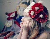 black and white polka dot headscarf