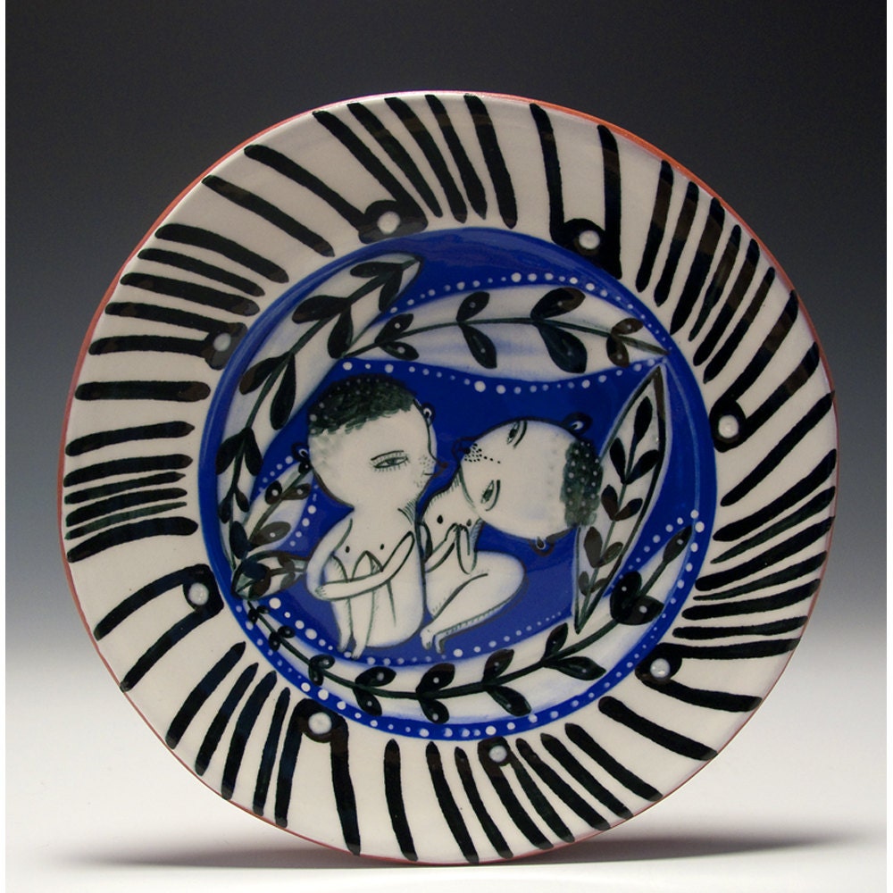 Twins - Ceramic Dessert Plate