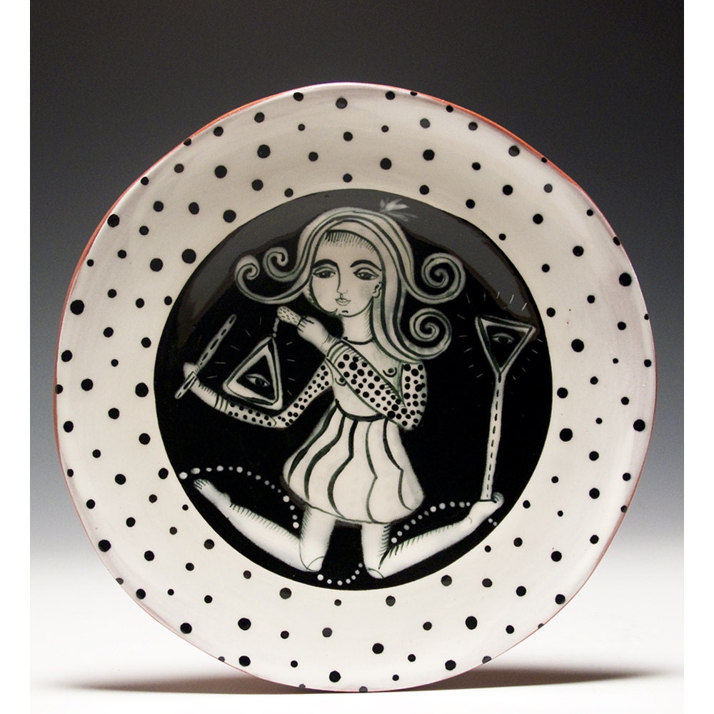 Play That Funky Triangle - Ceramic Dessert Plate