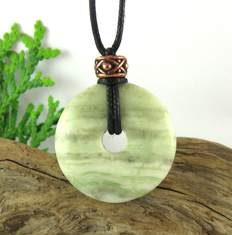 SPRING SALE: Greensleeves Nursing Necklace - 30mm Green Jasper
