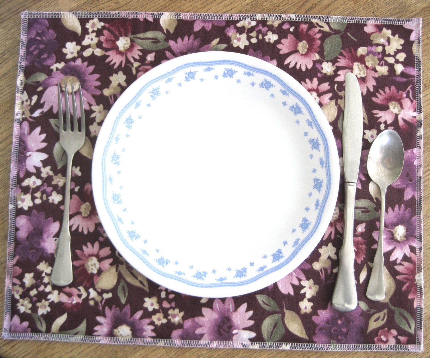Floral Placemat with Matching Coaster
