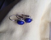 Vintage Lapis Earrings signed SD