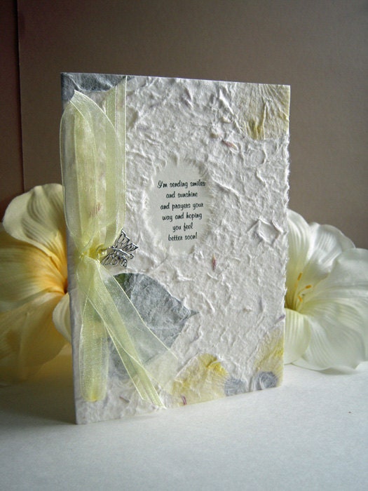 Get Well Card with Keepsake Butterfly Charm