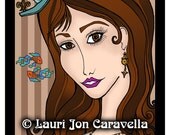 Pisces Steampunk Gal (Zodiac) Dimetria Stardust (TM) by Lauri Jon Stardust Steampunk (TM) 8x10 Print