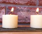 Handmade Harper Creek Wavy Dots Greenish Blue Stream Design Ceramic Candle and Incense Holder