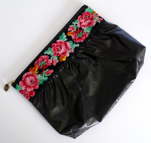 Vintage Feiler Floral Clutch Purse