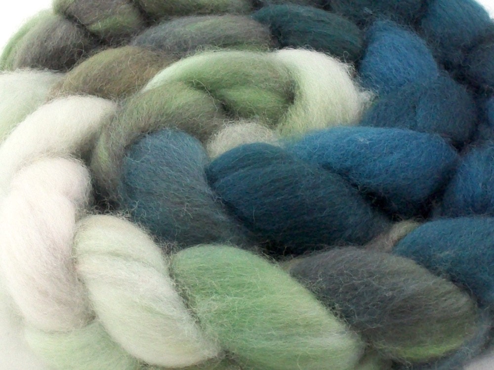 Jungle Lagoon Handpainted SW Merino Combed Top/ 4 oz.