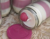 Pink Sugar and Vanilla Recycled Soy Candle Vegan.