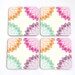 coaster set mandala soft pastel colorful set of coasters bright home decor hostess housewarming gift idea