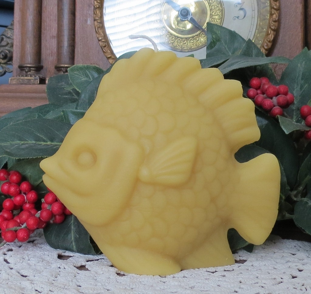 Beeswax Fish Candle