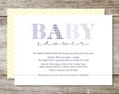 Patterned Baby Shower Invitation - Set of 25