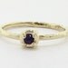 Sprig Stacker, Amethyst and Yellow Gold