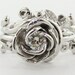 Rose Garland Wedding Set: white gold & diamond Made to Order