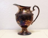 vintage silver plate water pitcher