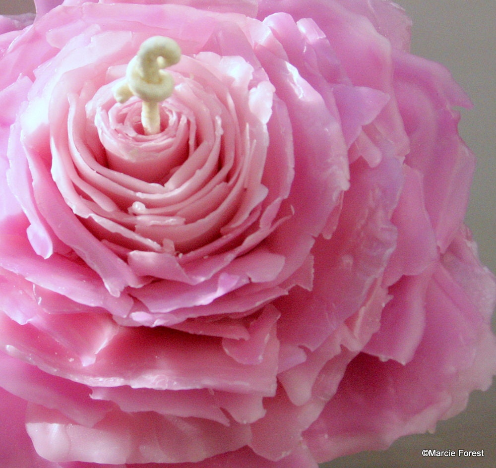 Rose Candle Unity Set, Wedding Ceremony Decor, Eco Luxury Gift, Pastel Colors - Beeswax, Roses - Unique Candles by Marcie Forest