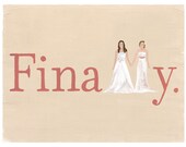 Wedding or Engagement Congratulatory card - female couple