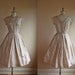 1950s Dress - Vintage 50s Dress - Novelty Coral Print Silk Garden Party Sundress S - Under the Waves