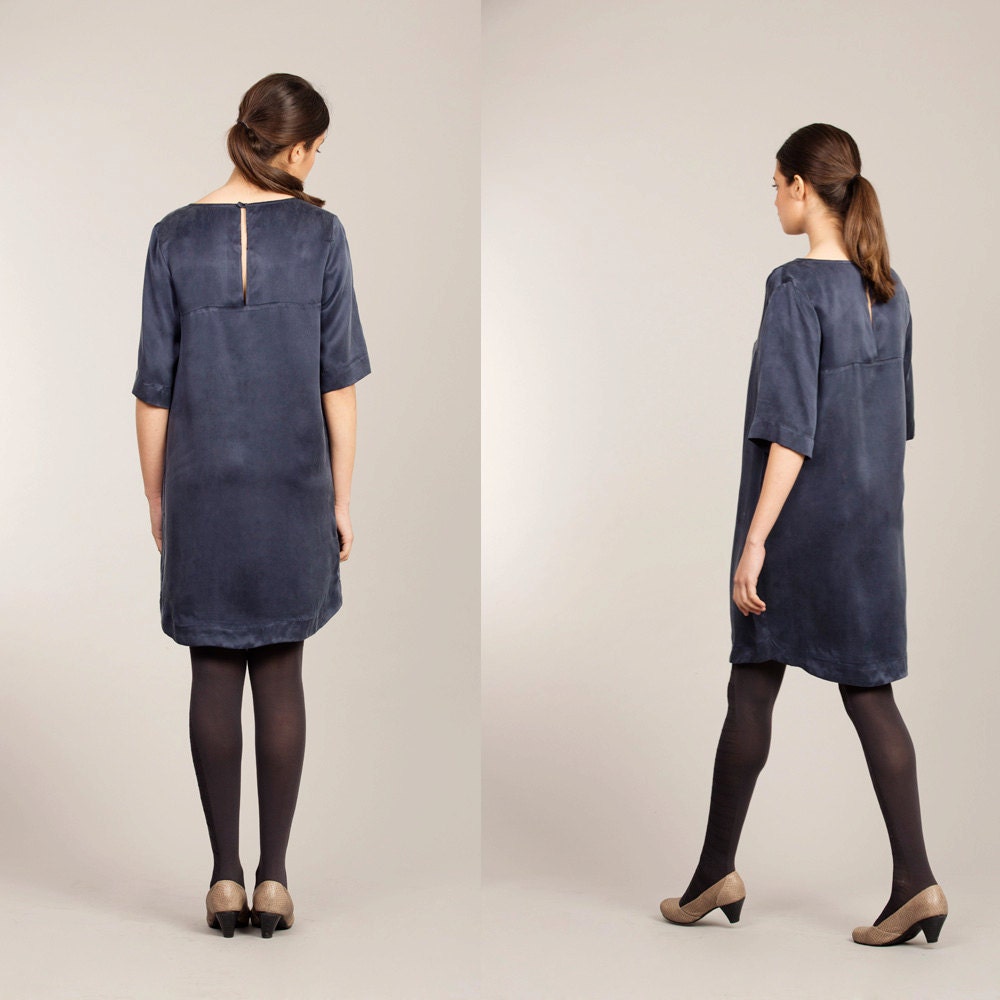 Summer woman silk dress, over size woman tunic, spring fashion, silk woman over sized dress.