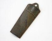 Antique Nutmeg Grater, Vintage Tin Grater, Country Kitchen, Farmhouse Decor, Primitive, Rust, Rusty, Housewares, Metal Grater, 1940s