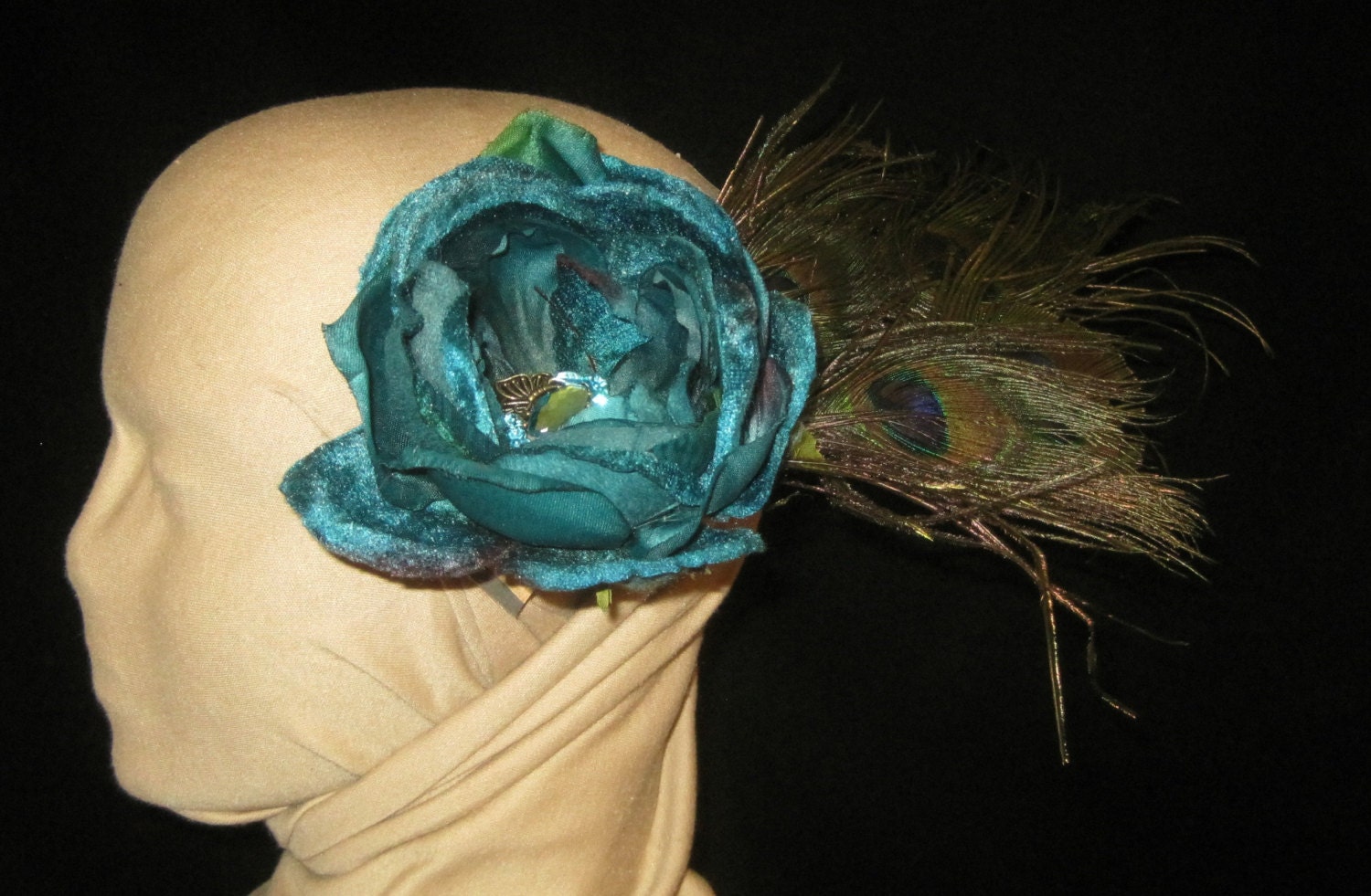Peacock Flapper Style Clip