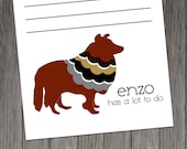 Sheltie Personalized Notepads -- To Dog List Custom Breed