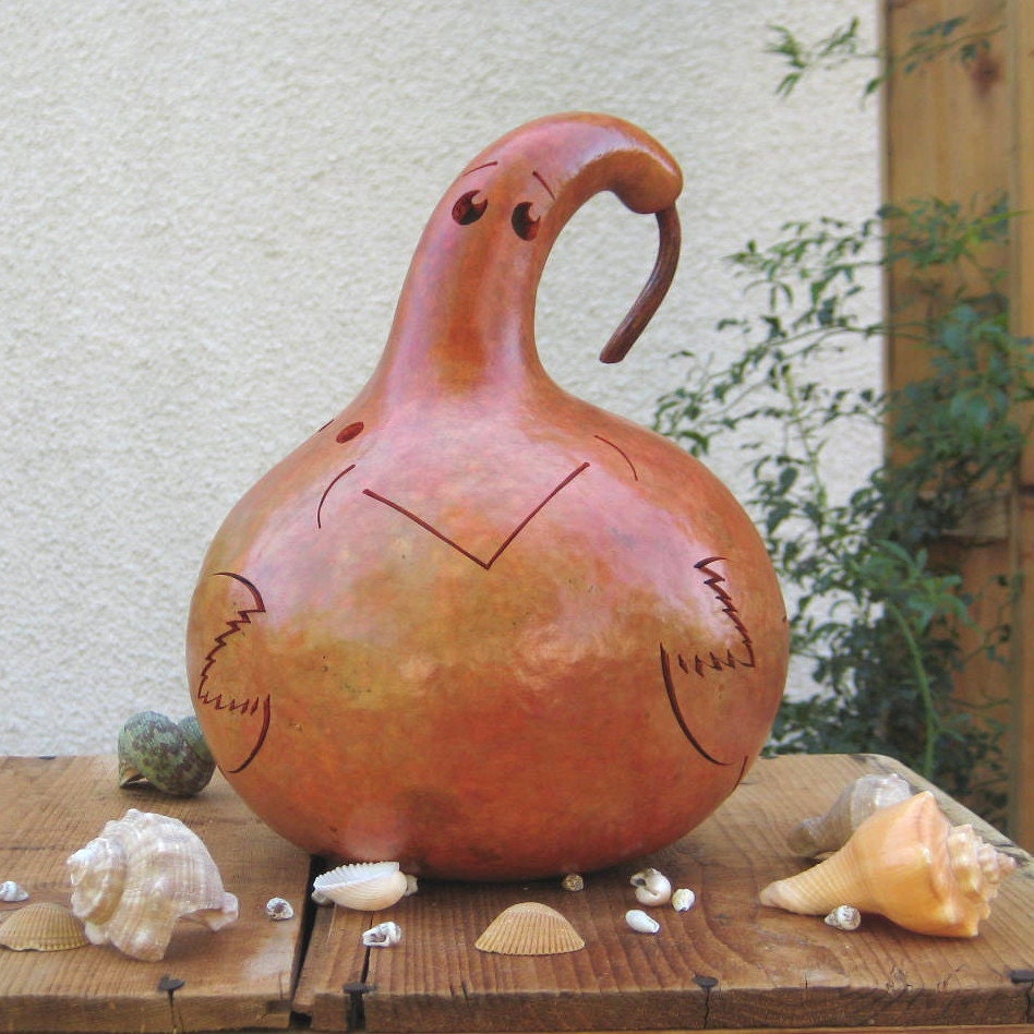Gourd Crab Natural Beach House Ocean Salmon Decoration