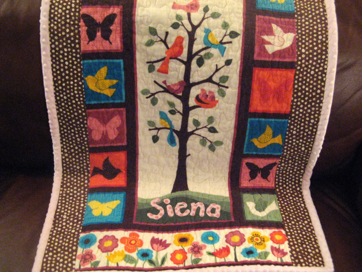 Baby Quilt Tree of Life Personalized