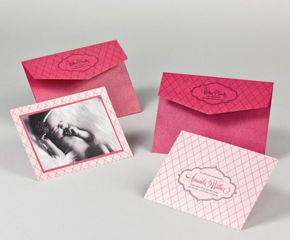 Stitched Pattern Birth Announcement Suite - 25 Il_570xn