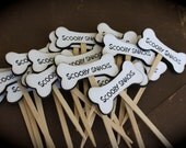 SCOOBY Snacks Cupcake/food toppers....set of 6
