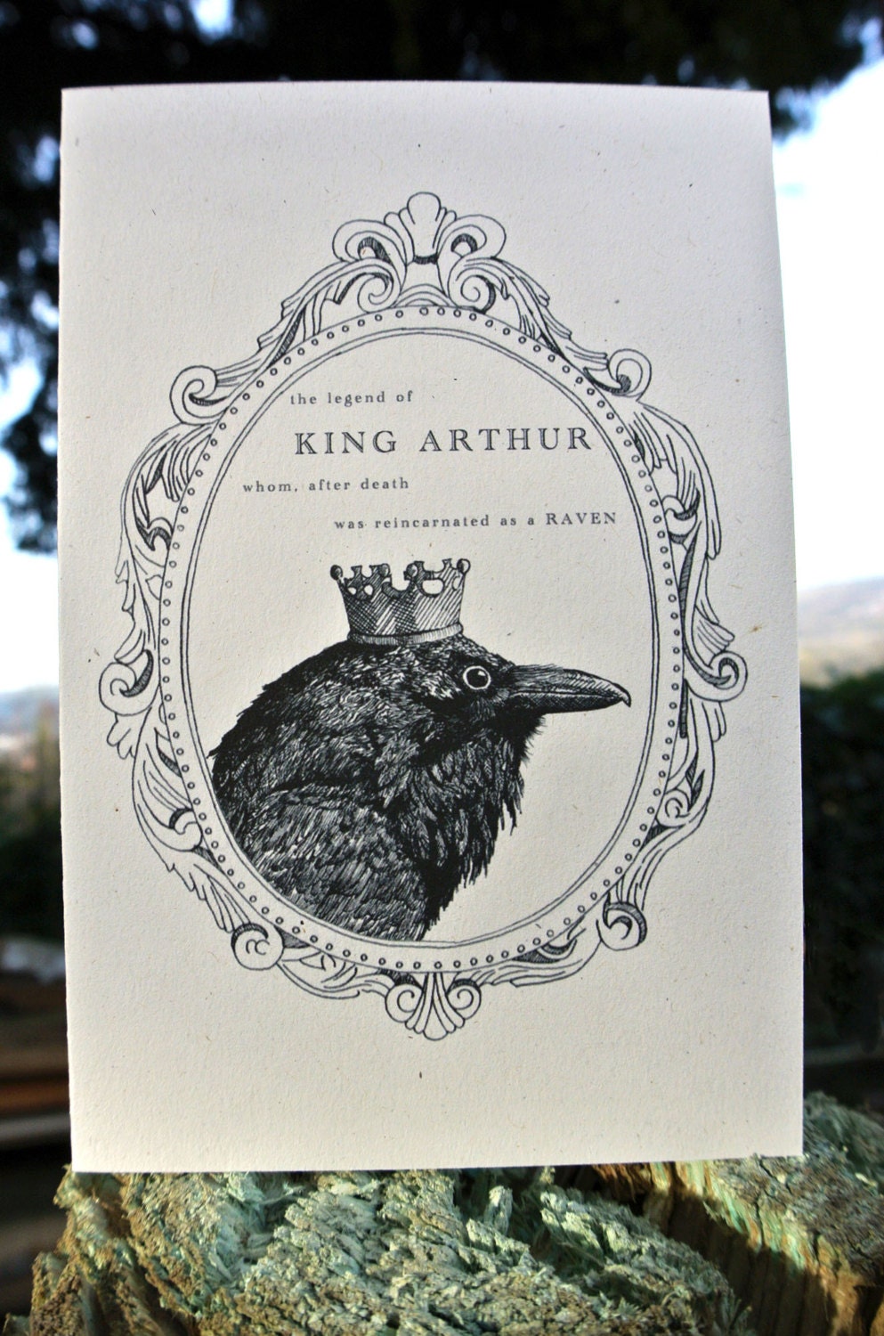 Raven King Greeting Card