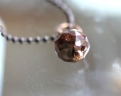 Rose Cut Red - Brown Diamond Necklace - Ready To Ship
