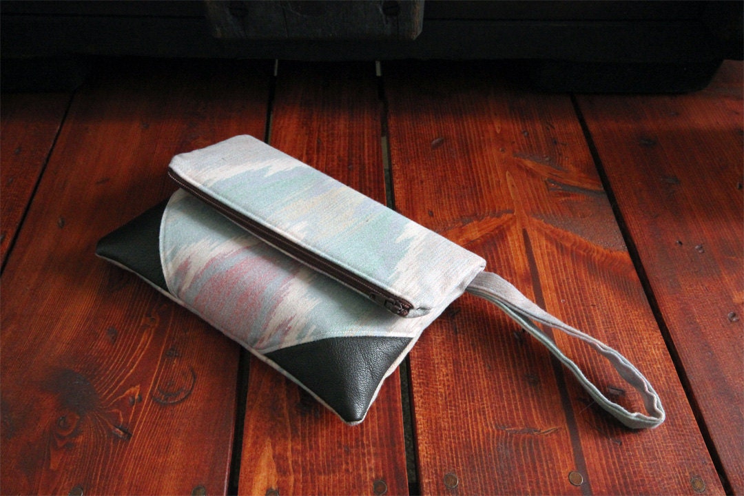 Foldover Clutch, in Ikat