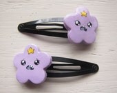 Lumpy Space Princess Polymer Clay Hair Clip Set