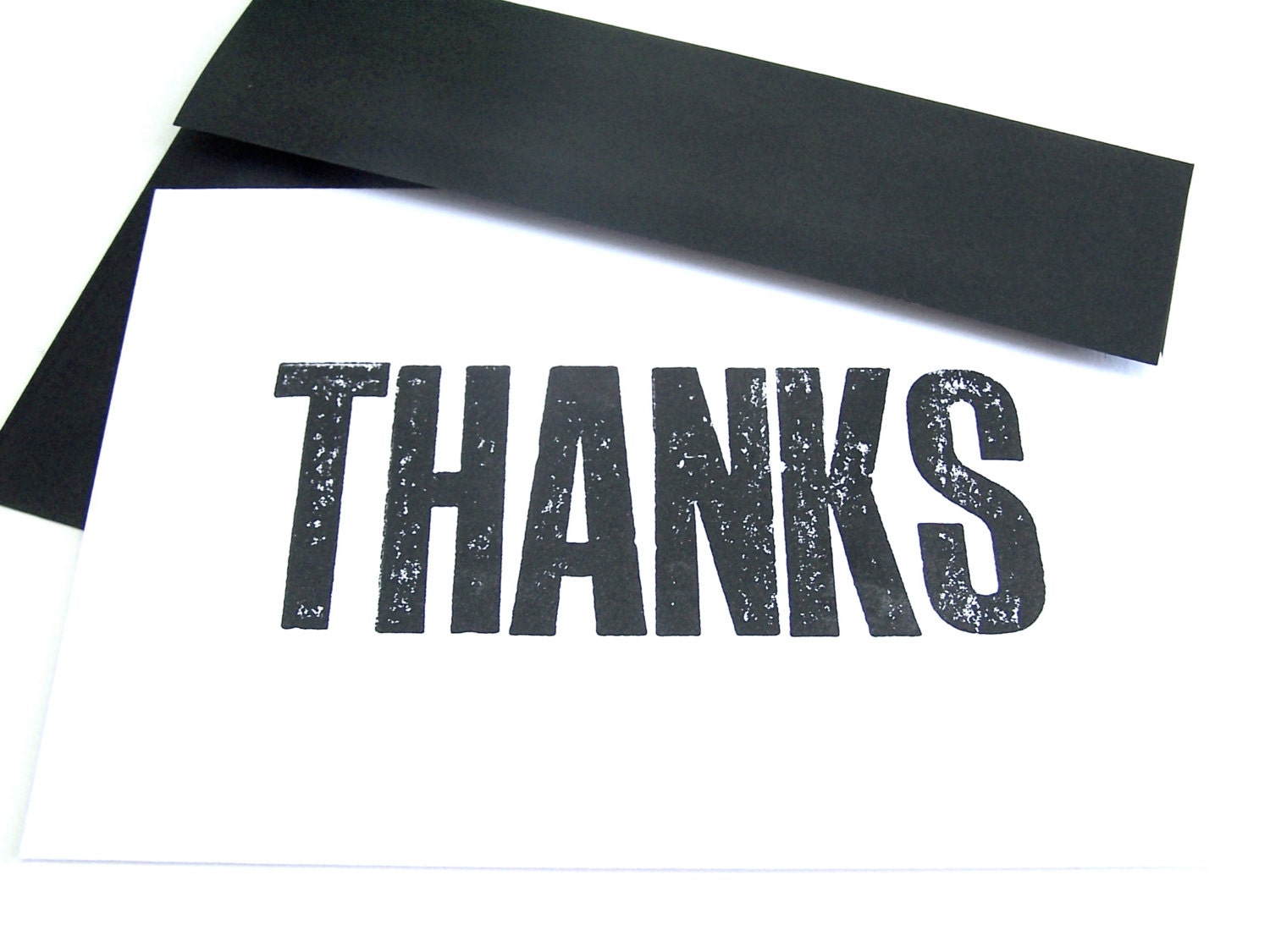 CARD / small print - THANKS letterpress print 5x7 - mini print