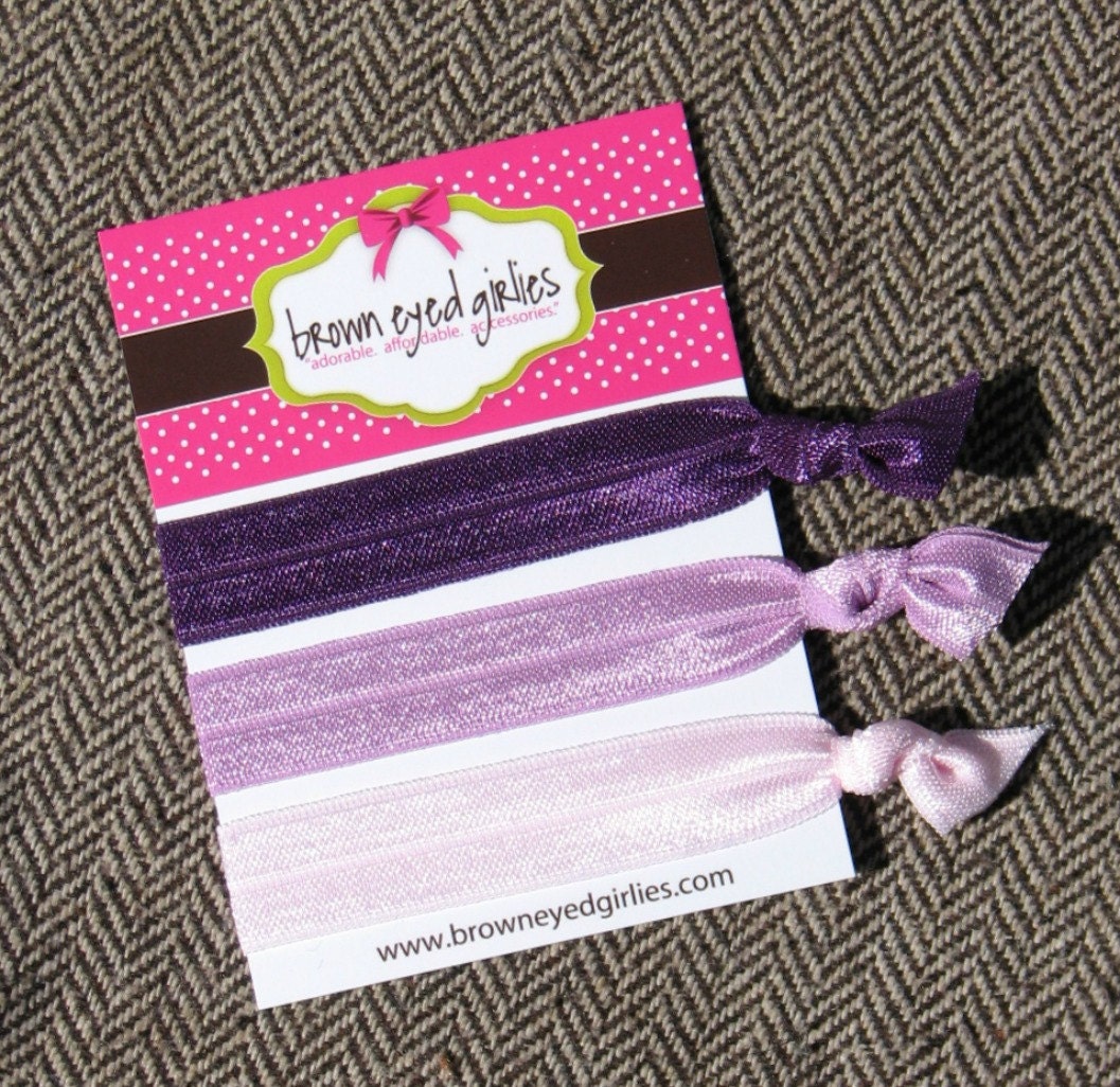 Elastic Hair Ties - Purple Ombre