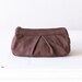 Makeup bag , cosmetics case in Brown cotton canvas