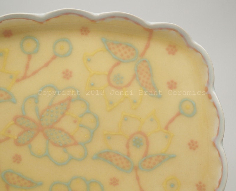 Flowered Serving Plate