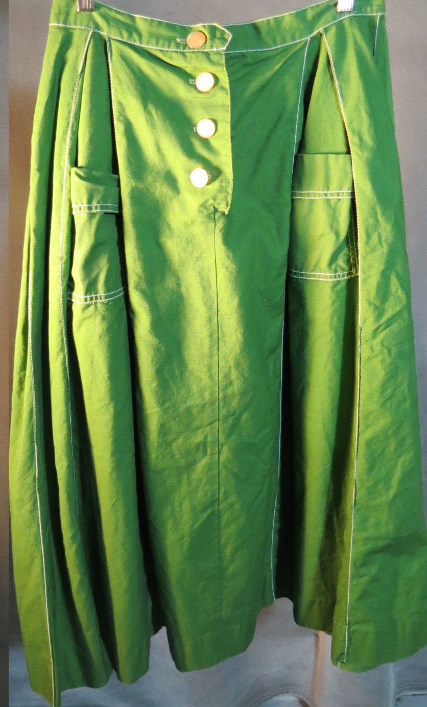 1980s Green Skirt