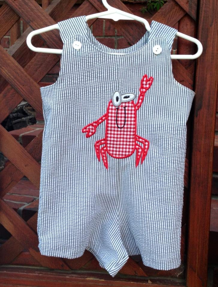 Crabby Seersucker Jon Jon short All