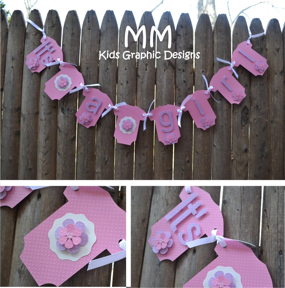It's a Girl Banner - Baby Shower - Personalized Il_570xn
