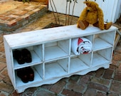 Wood Storage Bench - Furniture - Entryway - Hall - Shoe Storage - Toys - Cubbies - Cubbyholes - Ready to Ship