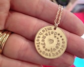the family circle personalized gold filled charm necklace