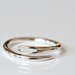 Sterling sewing needle ring. Made to order, open or closed