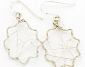 Dream Catcher Earrings in Sterling and Fine Silver