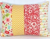 Throw Pillow Cover - Nursery Cushion Cover - 12 x 16 Inches - Yellow Chevron - The Sweetest Thing