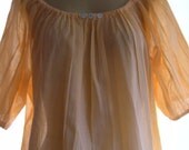 Little Provencale...Cotton gauze..Apricot to Peach....Peasant blouse... Summer blouse.. Size M-L-XL...Easy breezy collection..Many colors.