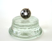 Domed Star/Steel Pendant Charm/Modern Industrial