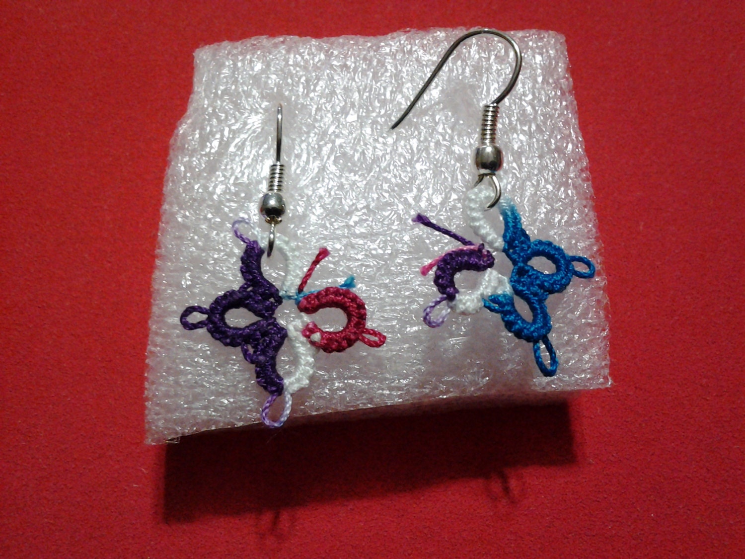 Tatted Butterfly Earrings